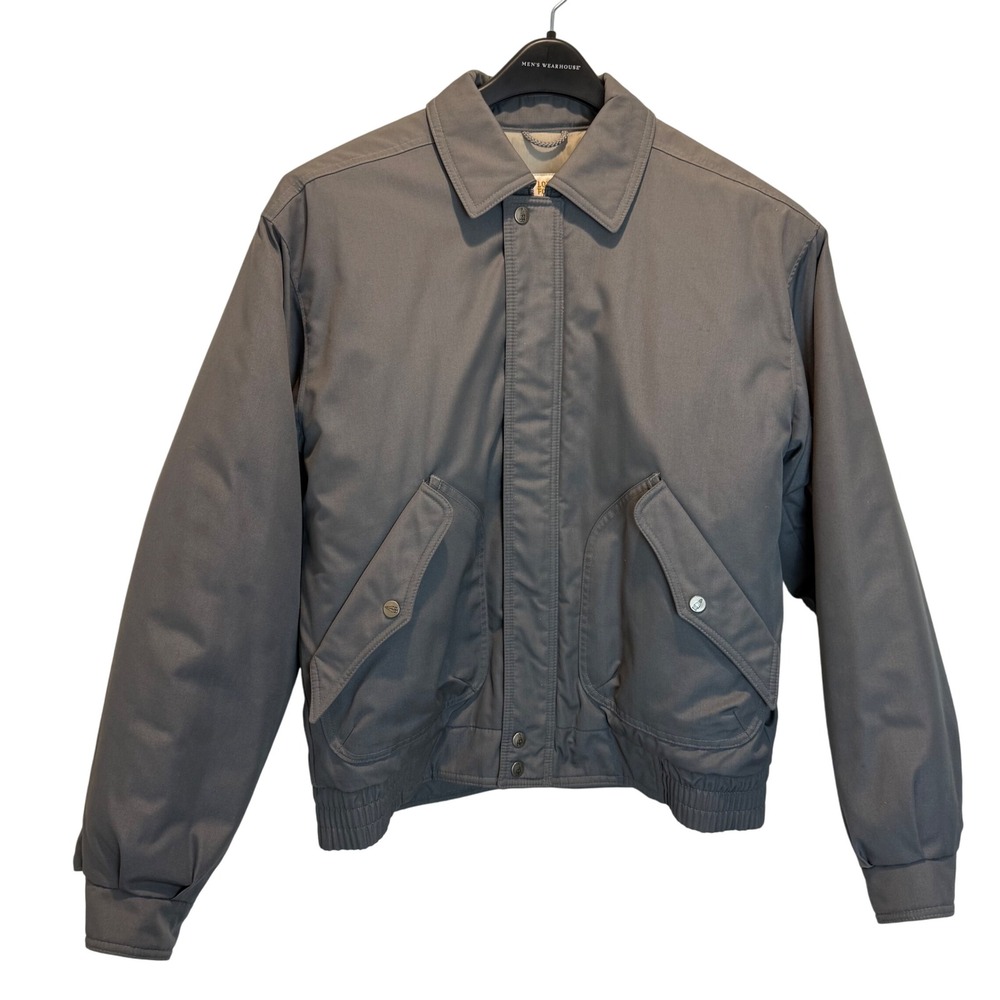 London Fog Weatherwear of Distinction Men's Gray Zip Up Bomber Jacket Size 40R